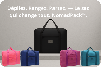 NomadPack™ Sac de Voyage Pliable Grande Capacité - Léger, Résistant et Compact